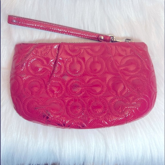 Coach Hot Pink Wristlet - Picture 2 of 5